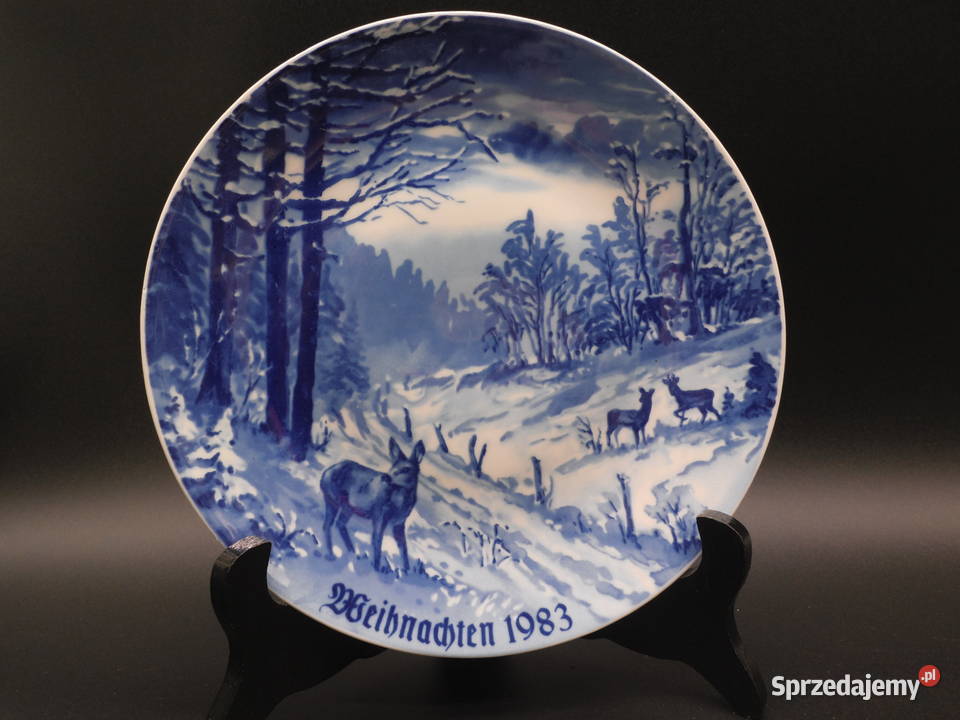 Talerz bożonarodzeniowy Echt Kobalt Weihnachten Raszków