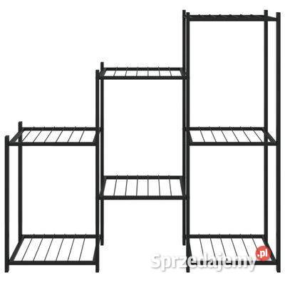 vidaXL Stojak na kwiaty 83x25x80 czarny Warszawa