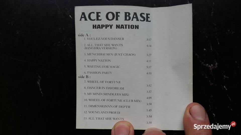 Kaseta magnetofonowa Ace of base Happy nation Siemiatycze