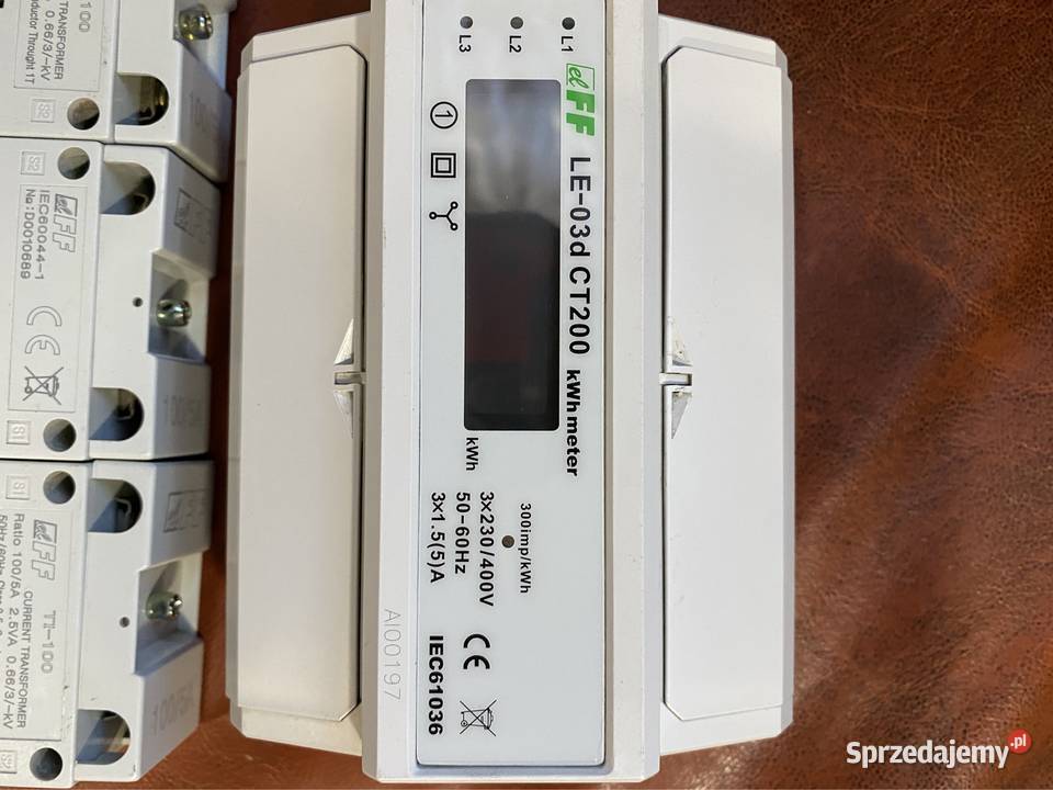 Licznik energii LE03d CT200 przekładniki TI100 Bielsko-Biała