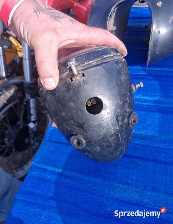 Metalowa lampa przednia licznik wsk pomorskie Gdynia