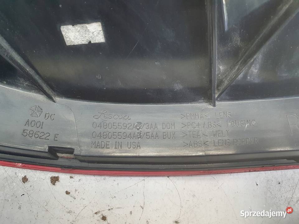 LAMPA PRAWA Chrysler 300M 300 M LIFT TYLNIA Rudka