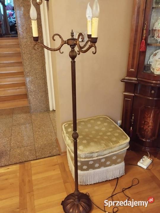 stara lampa podłogowa 3 ramiona kandelabr Lampy podłogowe Gorzów Wielkopolski