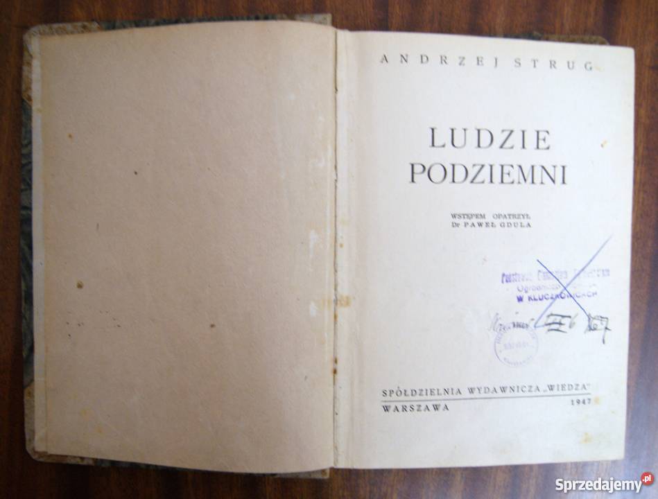 Andrzej Strug Ludzie podziemni 1947 Parczew