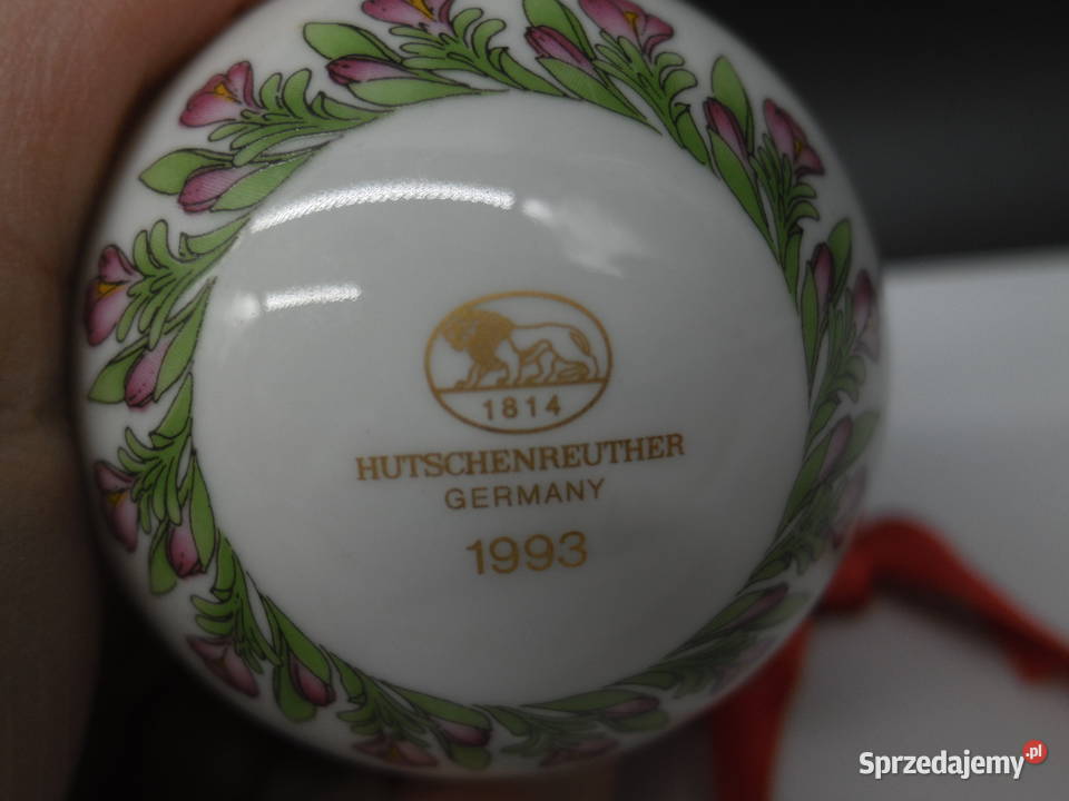 Hutschenreuther Bombka bożonarodzeniowa 1993 wielkopolskie Raszków