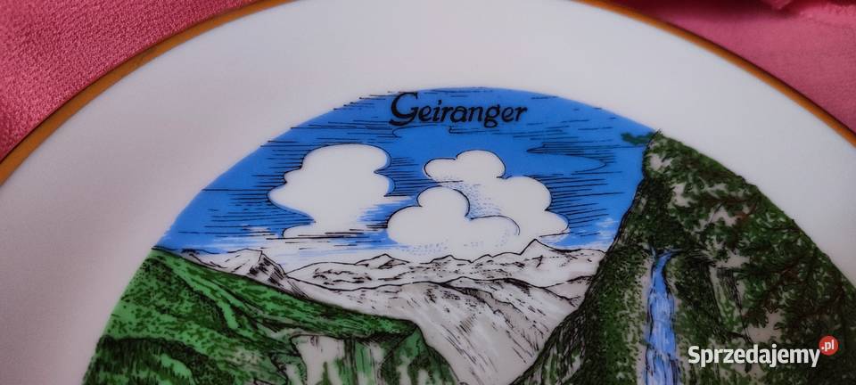 Talerz kolekcjonerski Fiordy porcelana Norwegia dolnośląskie Wrocław