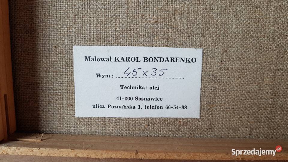 Obraz olejny Morze autor polski malarz Karol Dąbrowa Górnicza