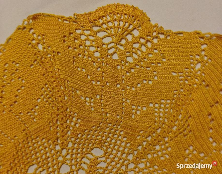 Serweta szydełkowa odcienie żółtego Obrusy i serwety Ryczówek