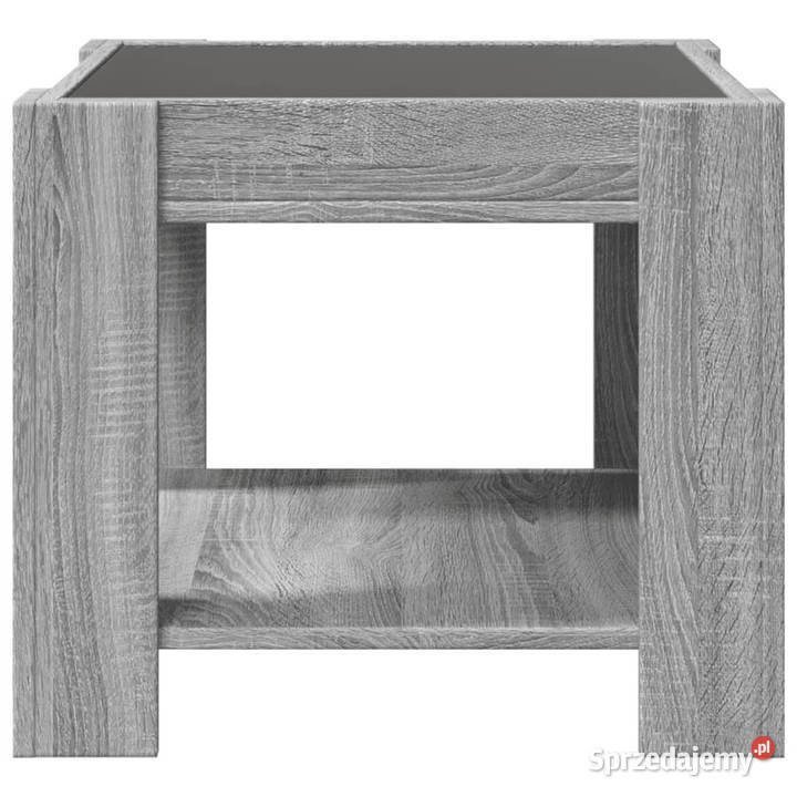Stolik kawowy z LED szary dąb sonoma 53x53x45