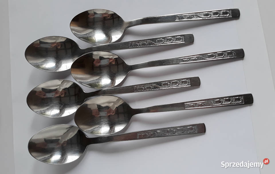 Łyżki obiadowe 4 KONWALIE Gerlach sztućce PRL Sztućce Dąbrowa Górnicza
