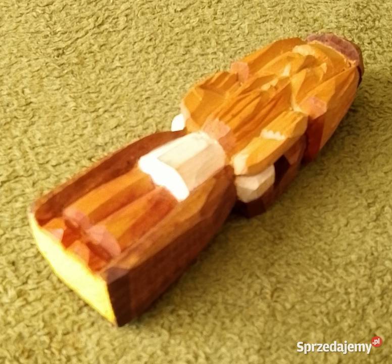 Stara rzeźba ludowa chłopa Rękodzieło śląskie Katowice