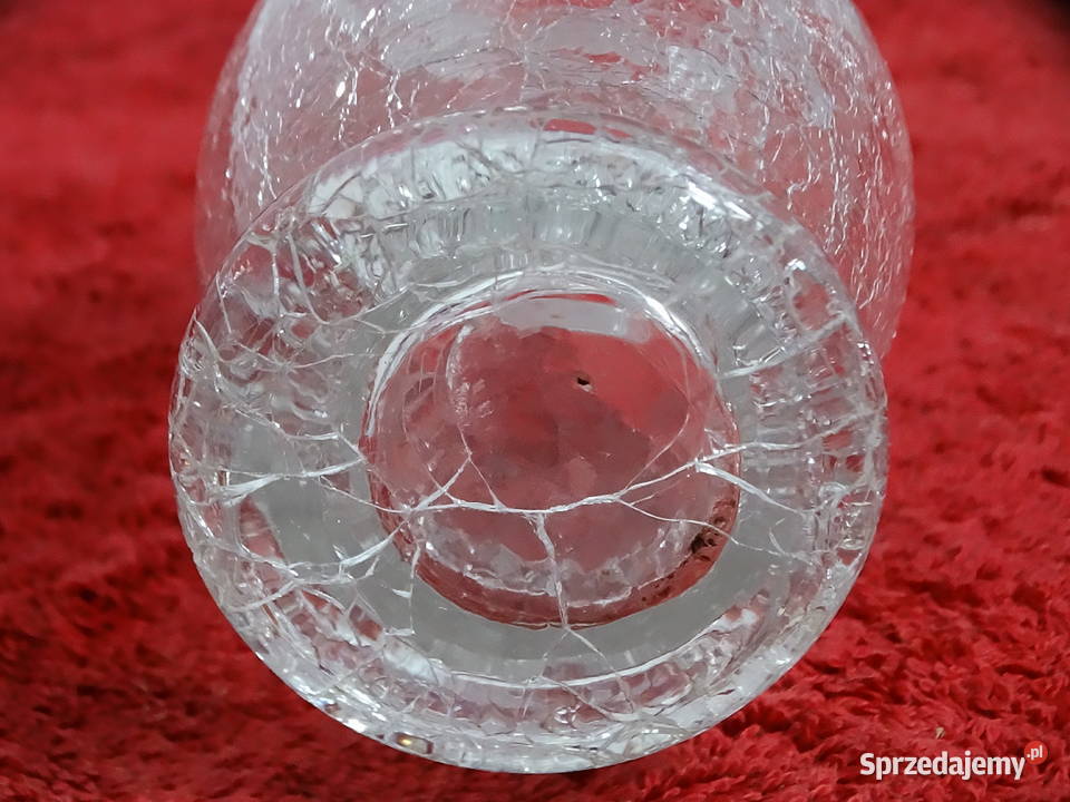 Stylowy Wazon z Efektem Mrożonego Szkła Crackle Biłgoraj