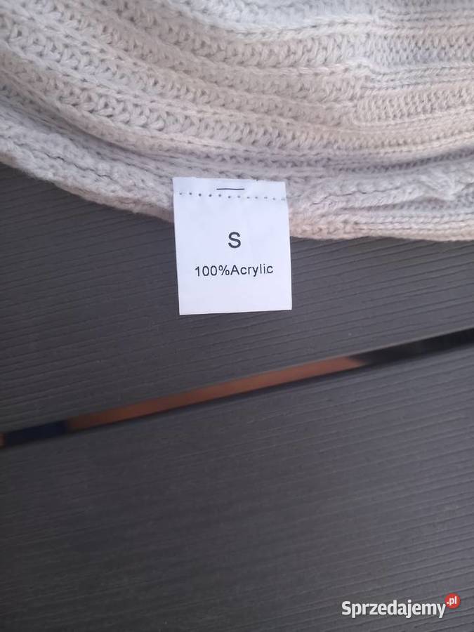 Beżowy sweter damski Florboom Oversize rozmiaru Gaj