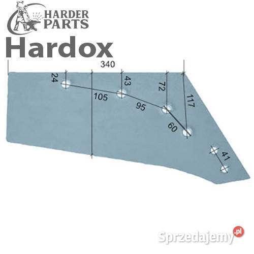Lemiesz 300hektarów HARDOX 053089P do pługa Suwałki sprzedam