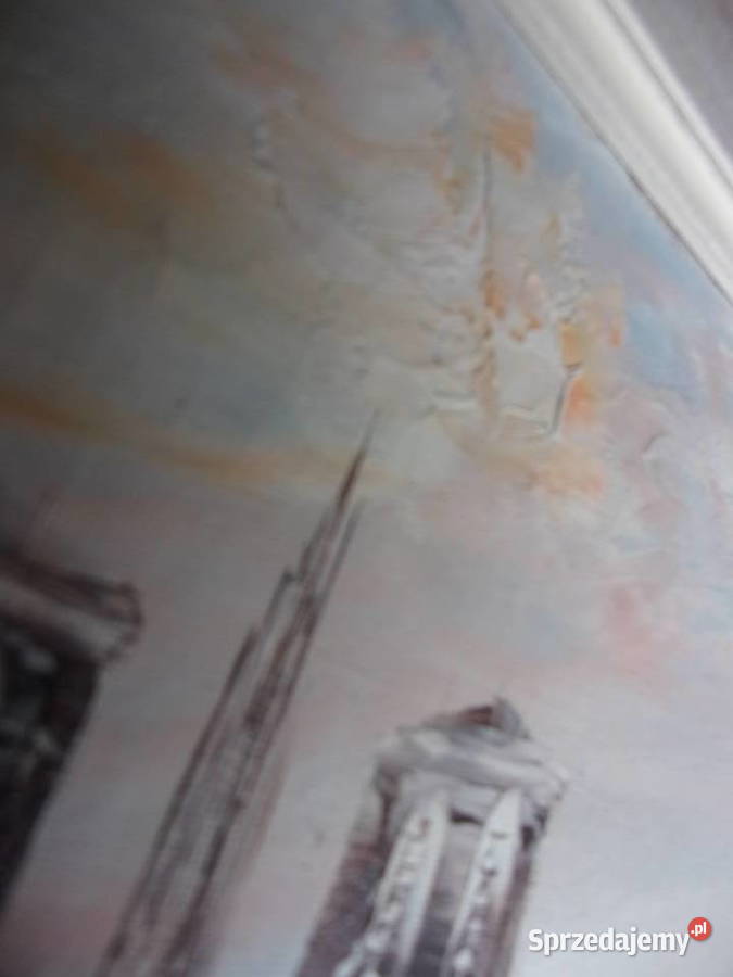 Katedra Notre Dame w Paryżu Jeśień obraz olejny Warszawa