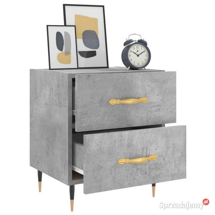 Szafki nocne 2 szarość betonu 40x35x475 WM827269 Warszawa