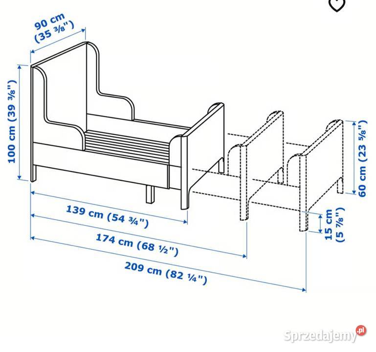 Łóżko dziecięce BUSUNGE IKEA mazowieckie Warszawa