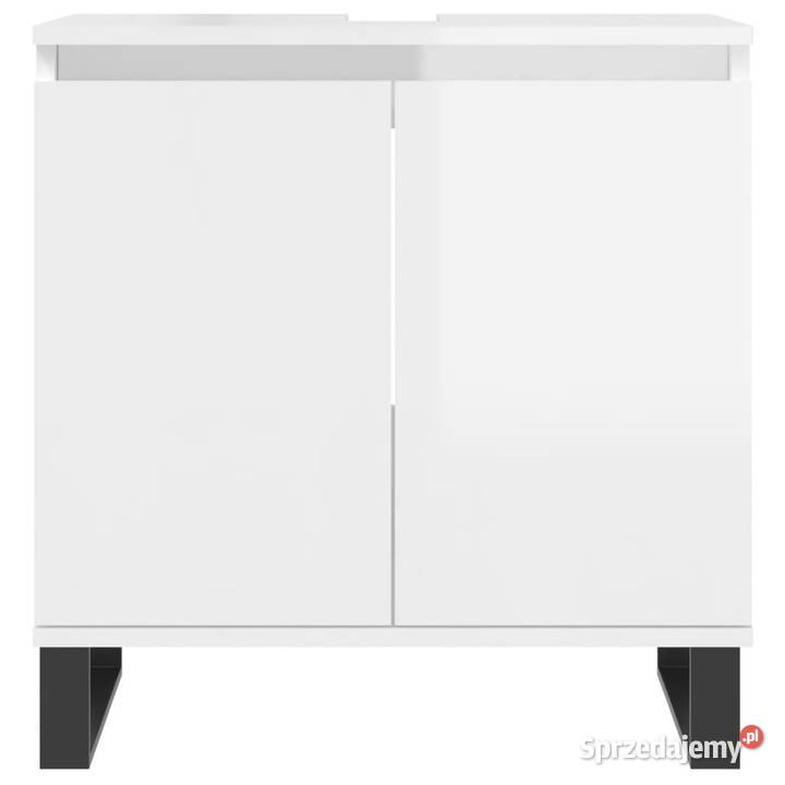 Szafka łazienkowa biała wysoki połysk 58x33x60 mazowieckie Warszawa