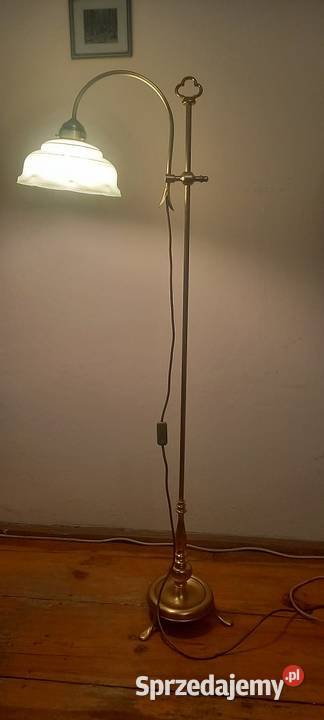 Mosiężna lampa podłogowa z ruchomym ramieniem łódzkie Skierniewice