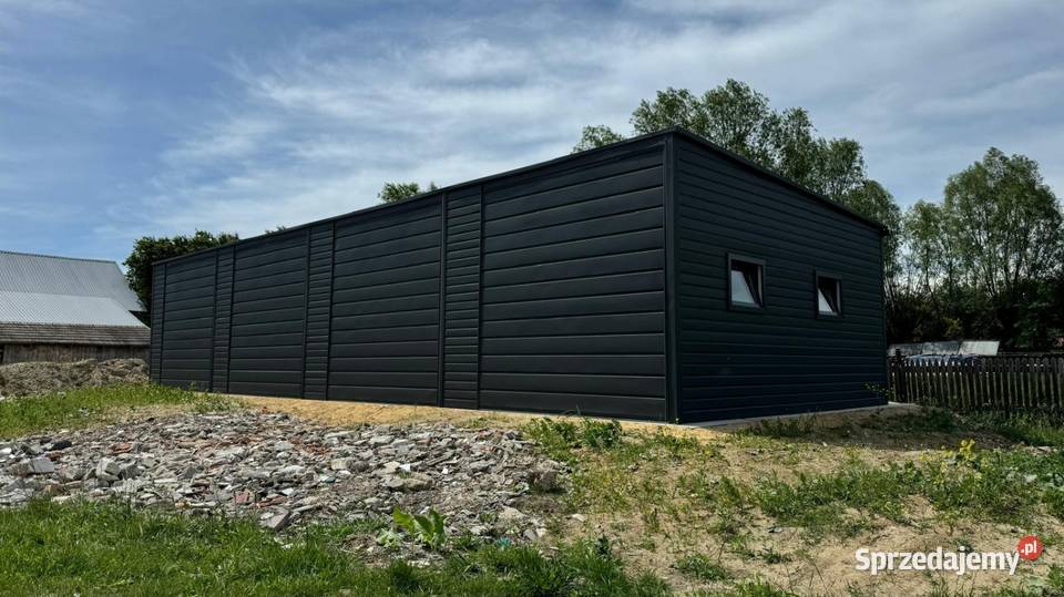 Garaż blaszany Antracyt MAT 15x55m h 273 światła