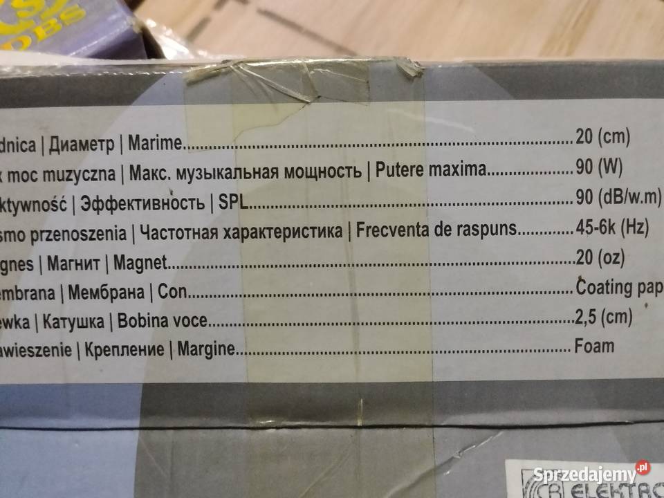 Głośniki basowe do auta Głośniki Jawor