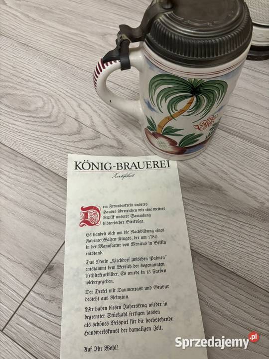 Sprzedam Orginalne kufle z papierami Lampka Szczecin