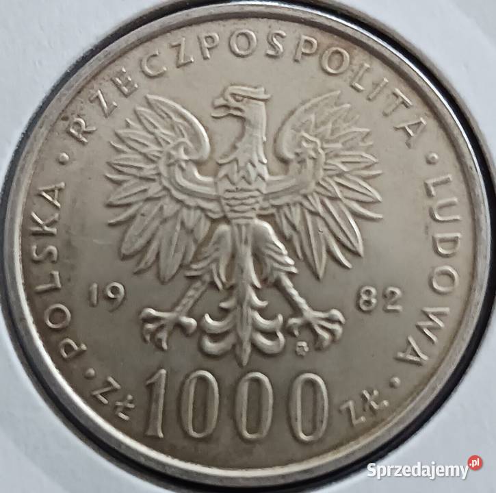 1000 Papież Jan Paweł II 1982 r 1 UNC