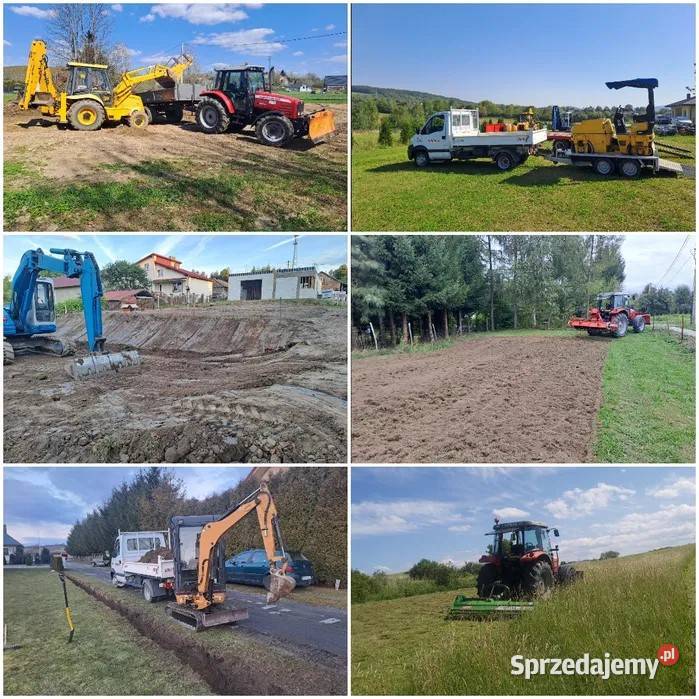 Usługi koparkami glebogryzarką koszenie prace Nowosielce