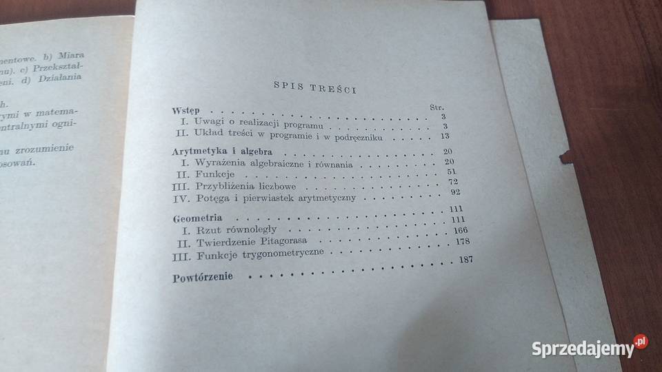 O nauczaniu matematyki w klasie VIII szkoły Gdańsk sprzedam