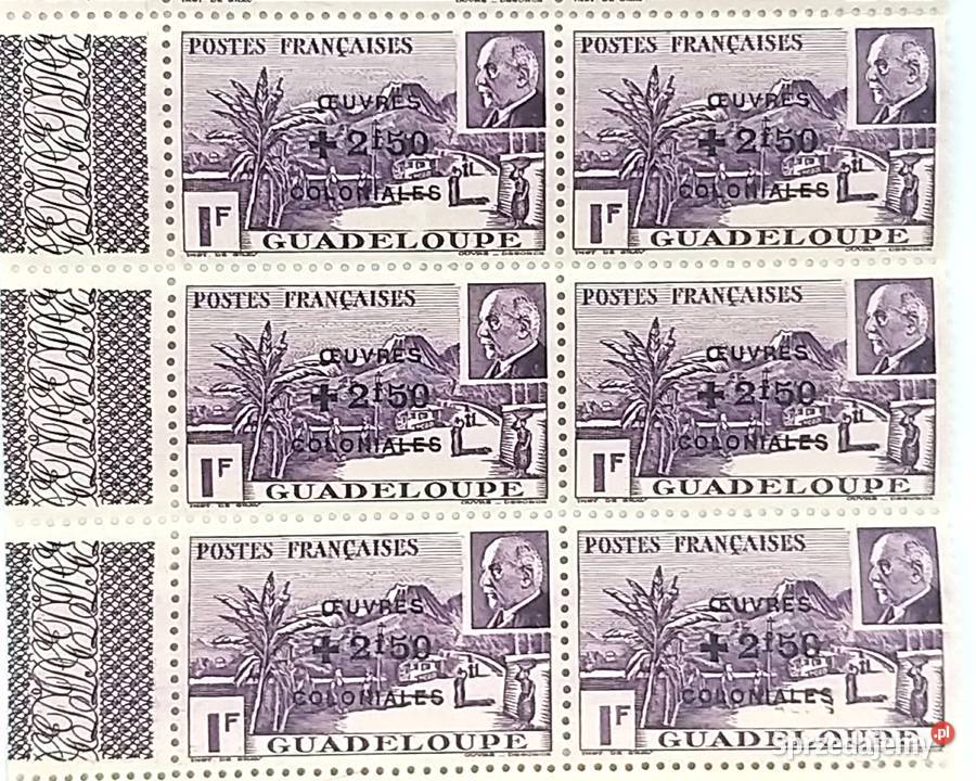 Gwadelupa Kolonie francuskie reżimu Vichy Ptain Bronisze