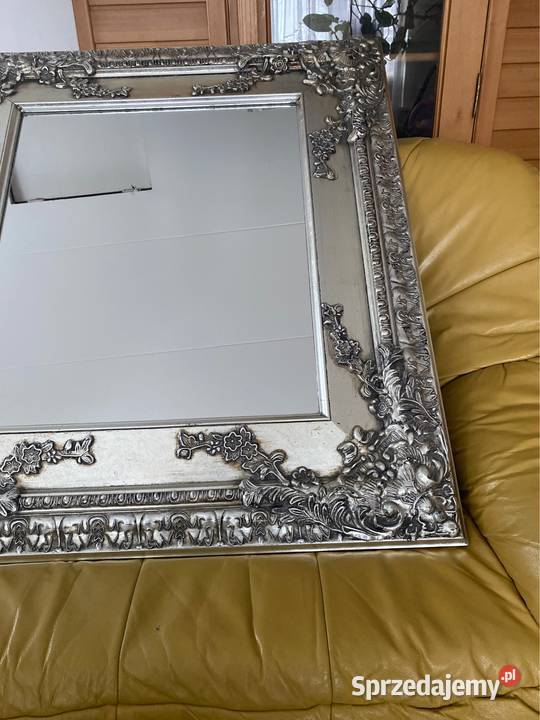 Stare lustro drewniana rzeźbiona rama oksydowane