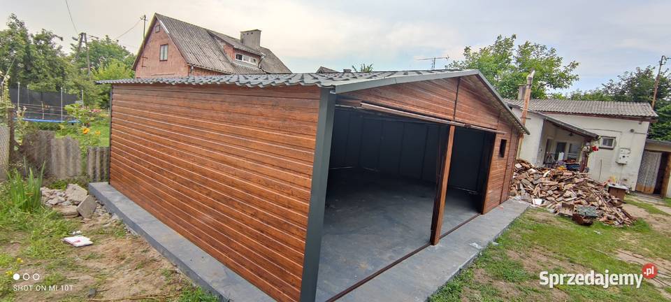 181 Garaż Blaszany DWUSPADOWY Garaże Wiaty Hale Wysokie Mazowieckie