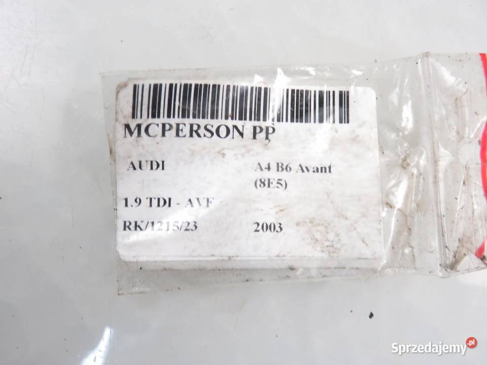 AMORTYZATOR PRAWY PRZEDNI AUDI A4 B6 19 TDI