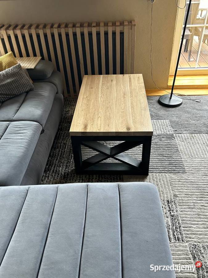 Komplet stół i stolik dębowy loft Giżycko sprzedam
