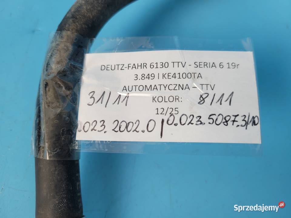 DEUTZFAHR 6130 TTV RURA PRZEWÓD FILTRA PALIWA