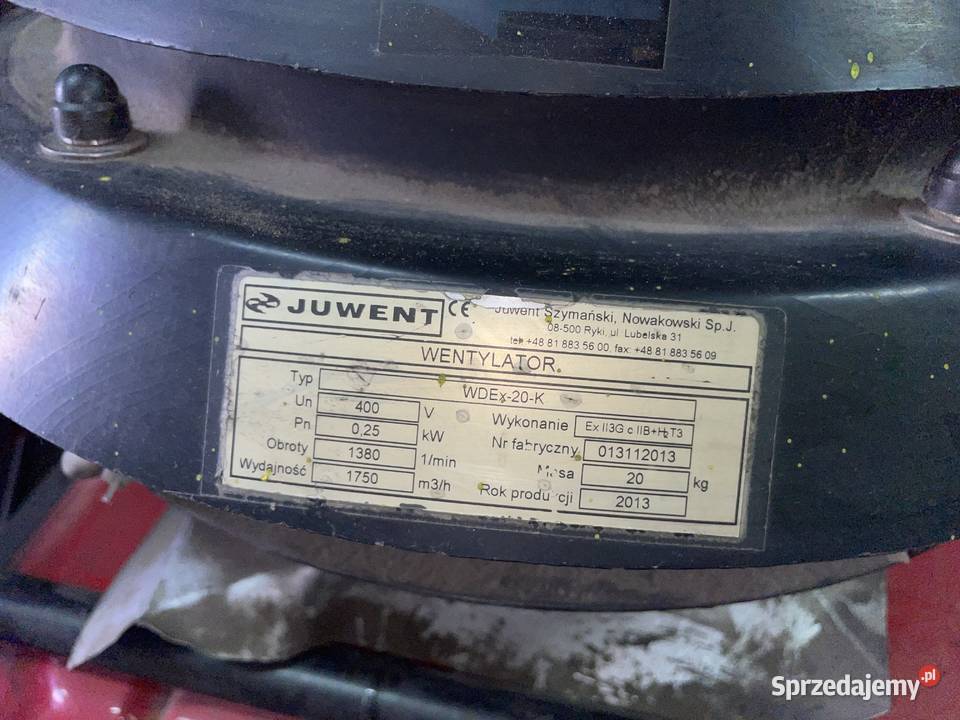 Wentylator dachowy przeciwwybuchowy Juwent Siedlce
