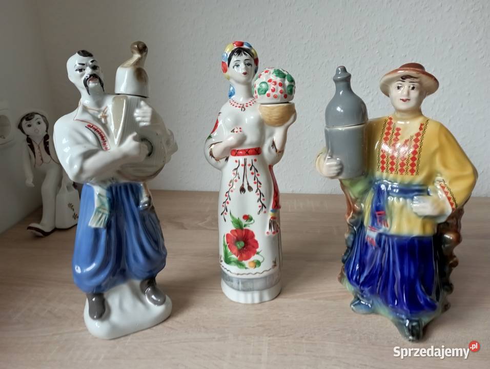 Ukraina Karafka sygnatury Wołyń Połonne Chłopiec Grybów