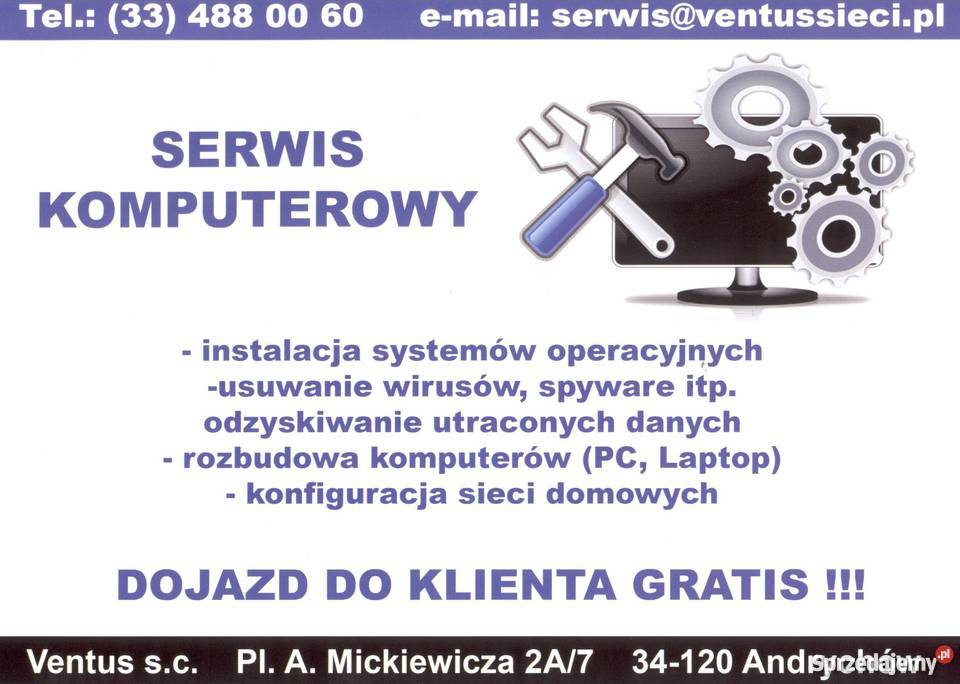 Ventus SC Internet Serwis Komputerów Systemy Wadowice usługi it
