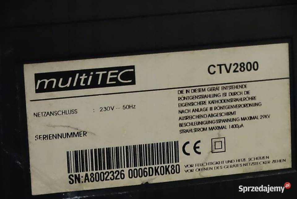 Telewizor MULTITEC CTV 2800 27 Biłgoraj