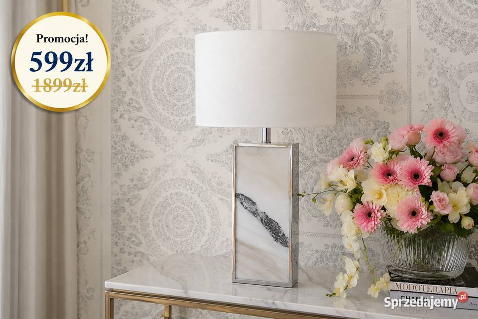 Lampa stołowa glamour nowoczesnaprostokątna z Warszawa