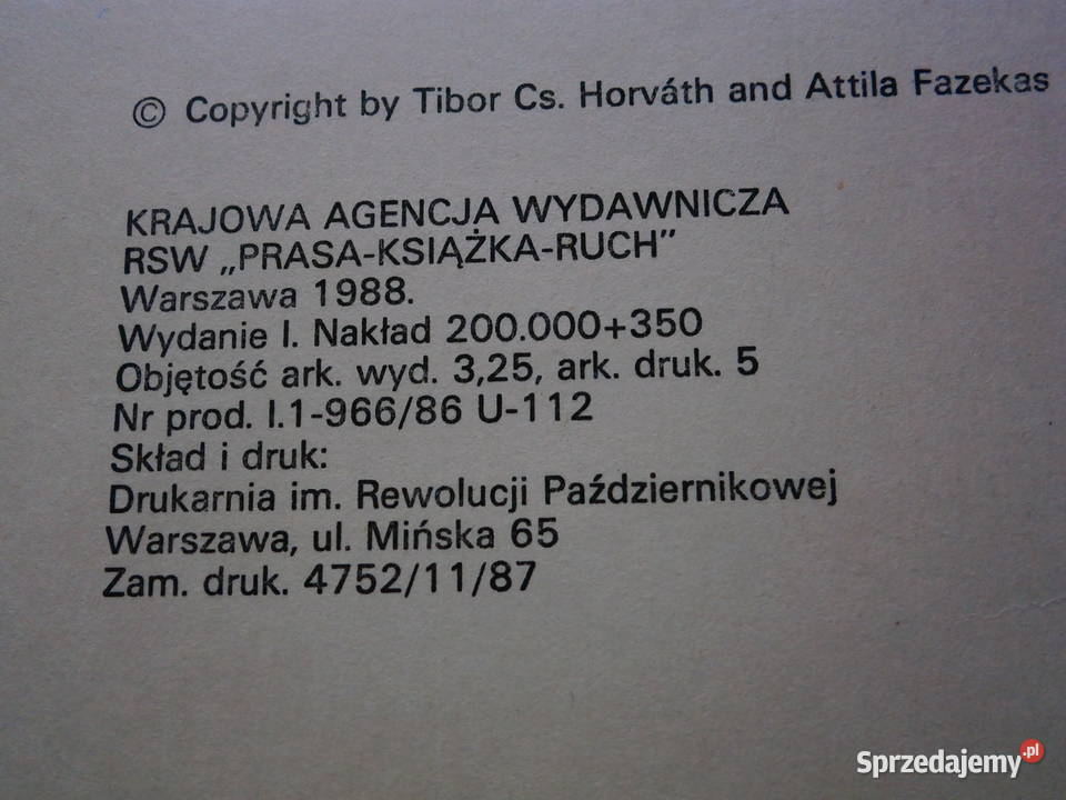 Dziedzictwo Inków komiks wyd I 1988 Łódź