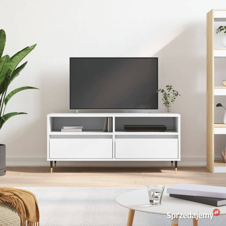 Szafka pod TV biała 100x345x445 materiał Warszawa