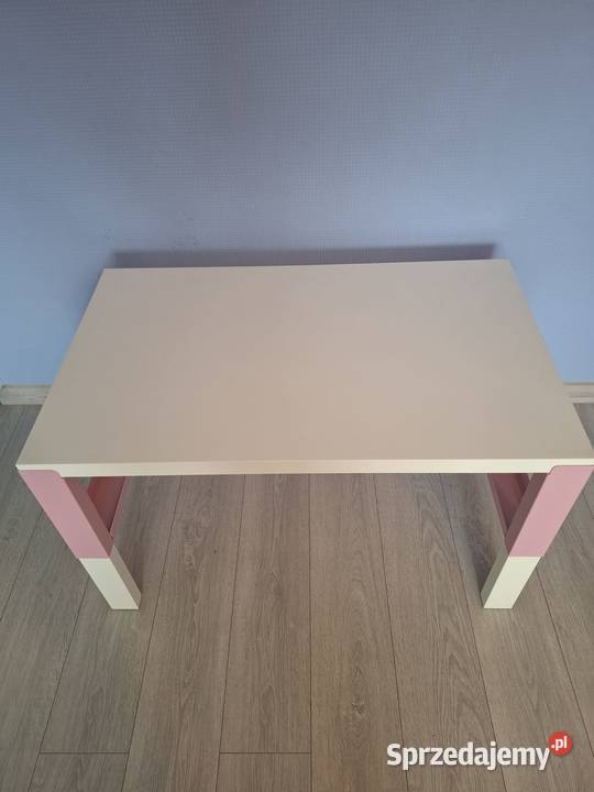Biurko stolik IKEA PAHL białe różowe niebieskie