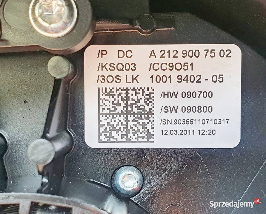 MERCEDES 204207212218 TAŚMA POD KIEROWNICĘ Wyposażenie wnętrza Radom sprzedam