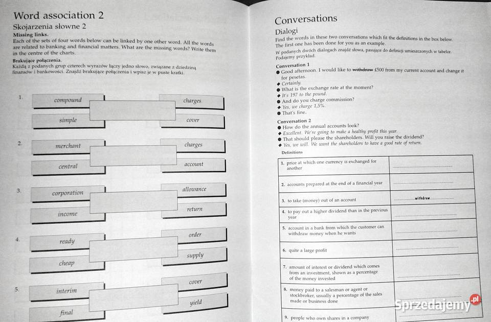 Terminologia bankowość i finanse swój angielski Chełm