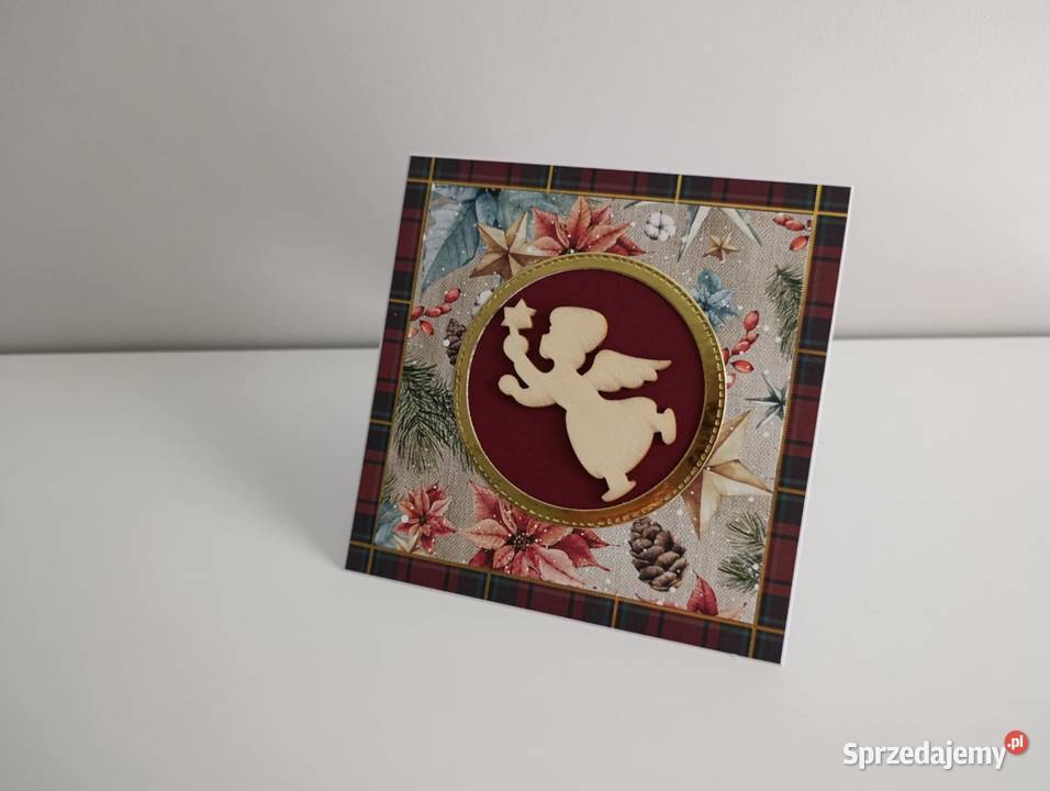 Kartka ręcznie robiona bożonarodzeniowa handmade łódzkie