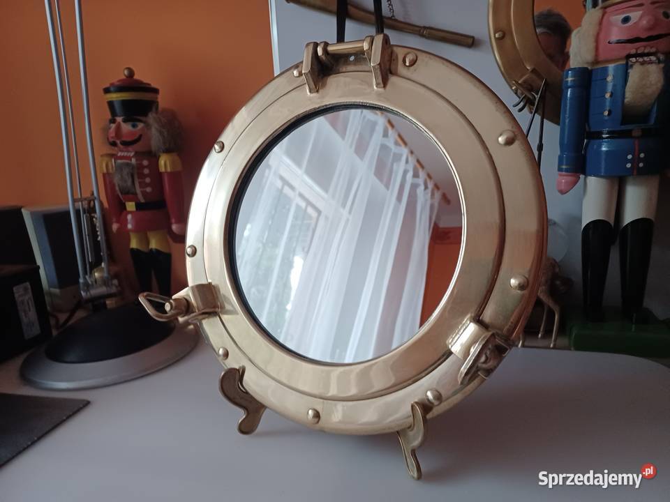 Bulaj mosiężny lustro Wyposażenie wnętrz Poznań