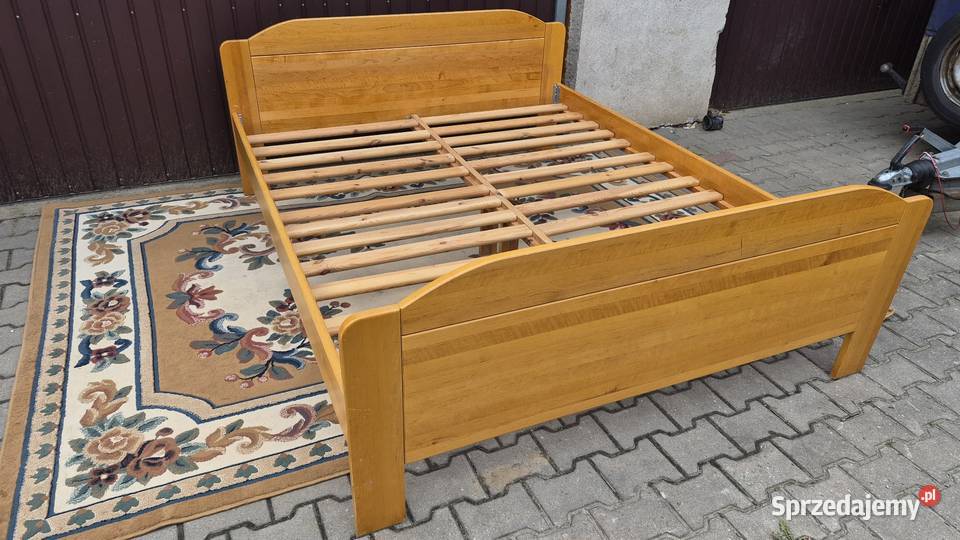 Łóżko z drewna bukowego 160 x 200 solidne Sypniewo