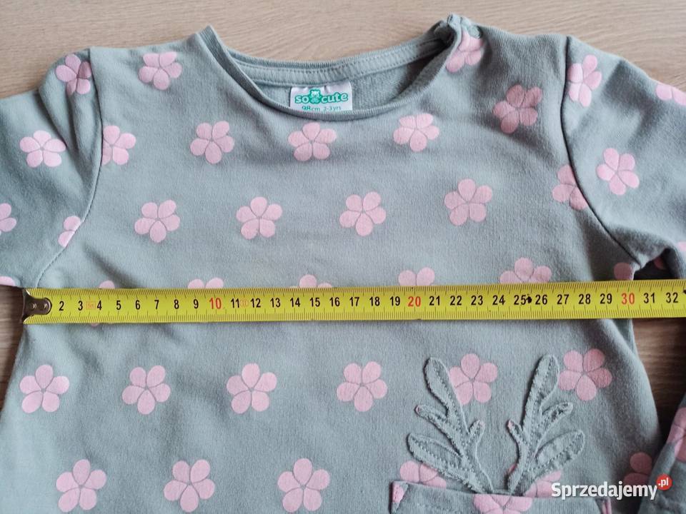 Bluzka dziecięca z kieszonką w kwiatki 98 Dla Dziecka Płock