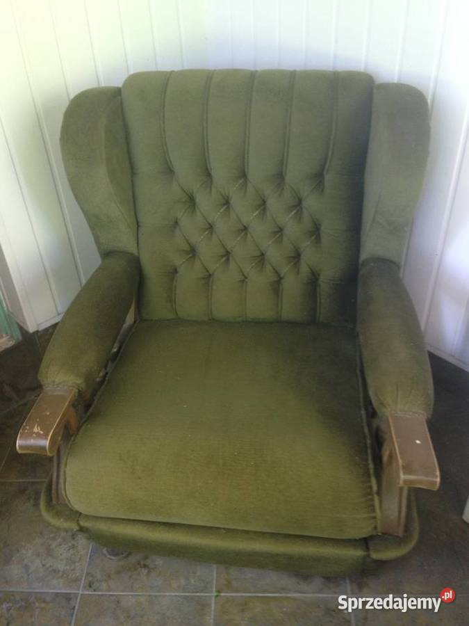 Fotel uszak zielony wygodny Elbląg sprzedam
